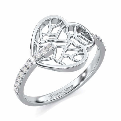 Meshed Luck Silver Ring - White Gold - Image 1