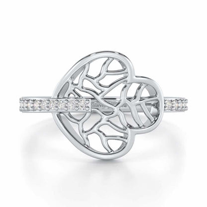Meshed Luck Silver Ring - White Gold - Image 4