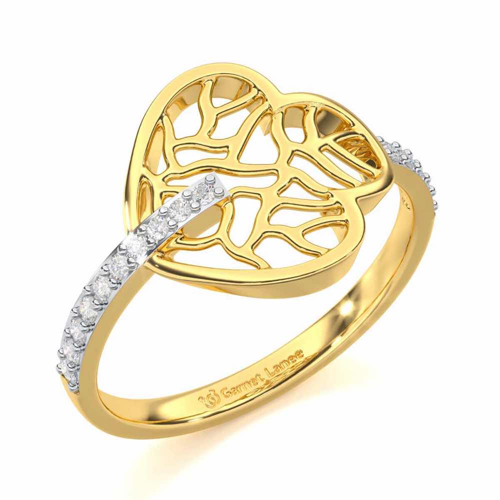 Meshed Luck Silver Ring - Yellow Gold - Image 1