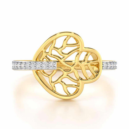 Meshed Luck Silver Ring - Yellow Gold - Image 4