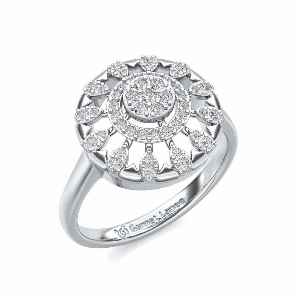 Meshly Silver Ring - White Gold - Image 1