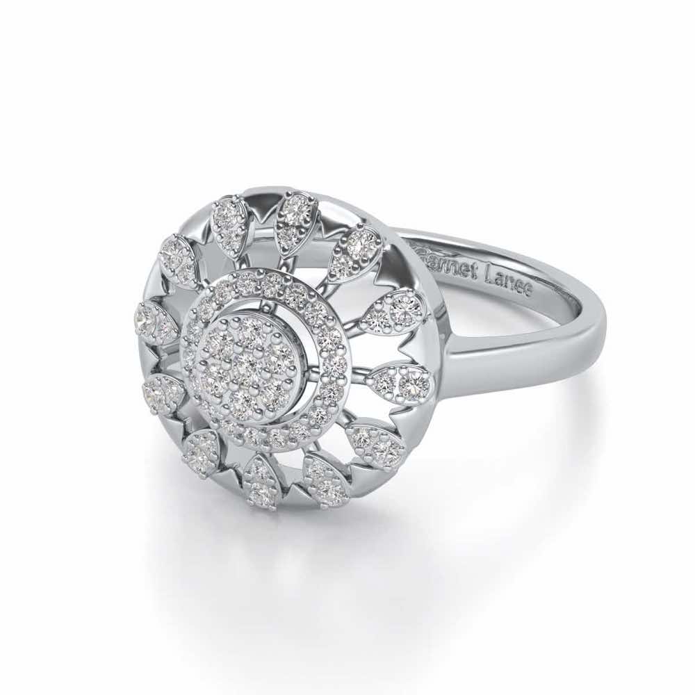 Meshly Silver Ring - White Gold - Image 2