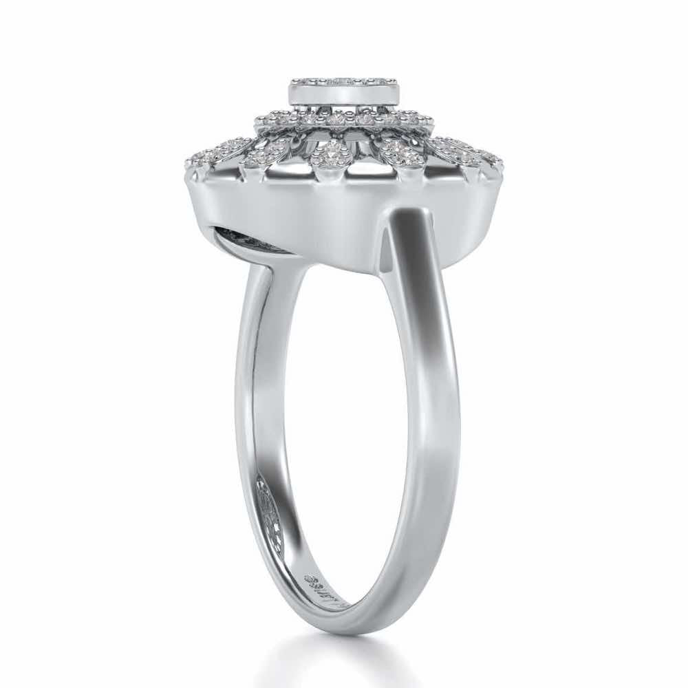 Meshly Silver Ring - White Gold - Image 3