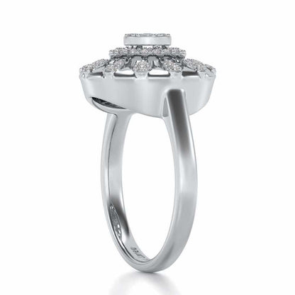 Meshly Silver Ring - White Gold - Image 3