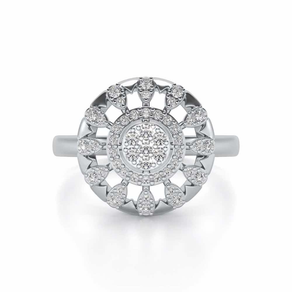 Meshly Silver Ring - White Gold - Image 4