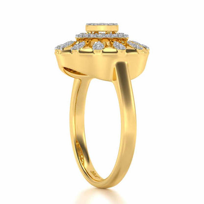 Meshly Silver Ring - Yellow Gold - Image 3