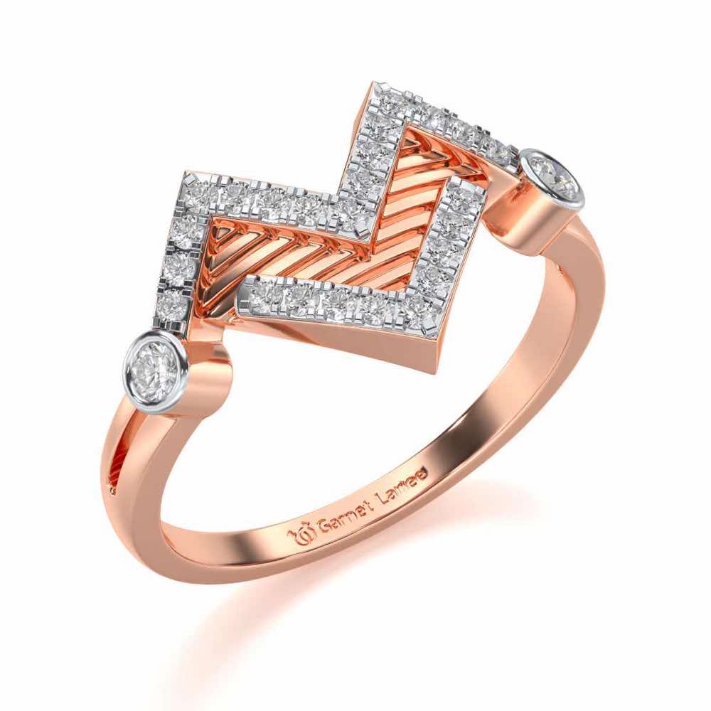 Metaverse Silver Ring - Rose Gold - Image 1