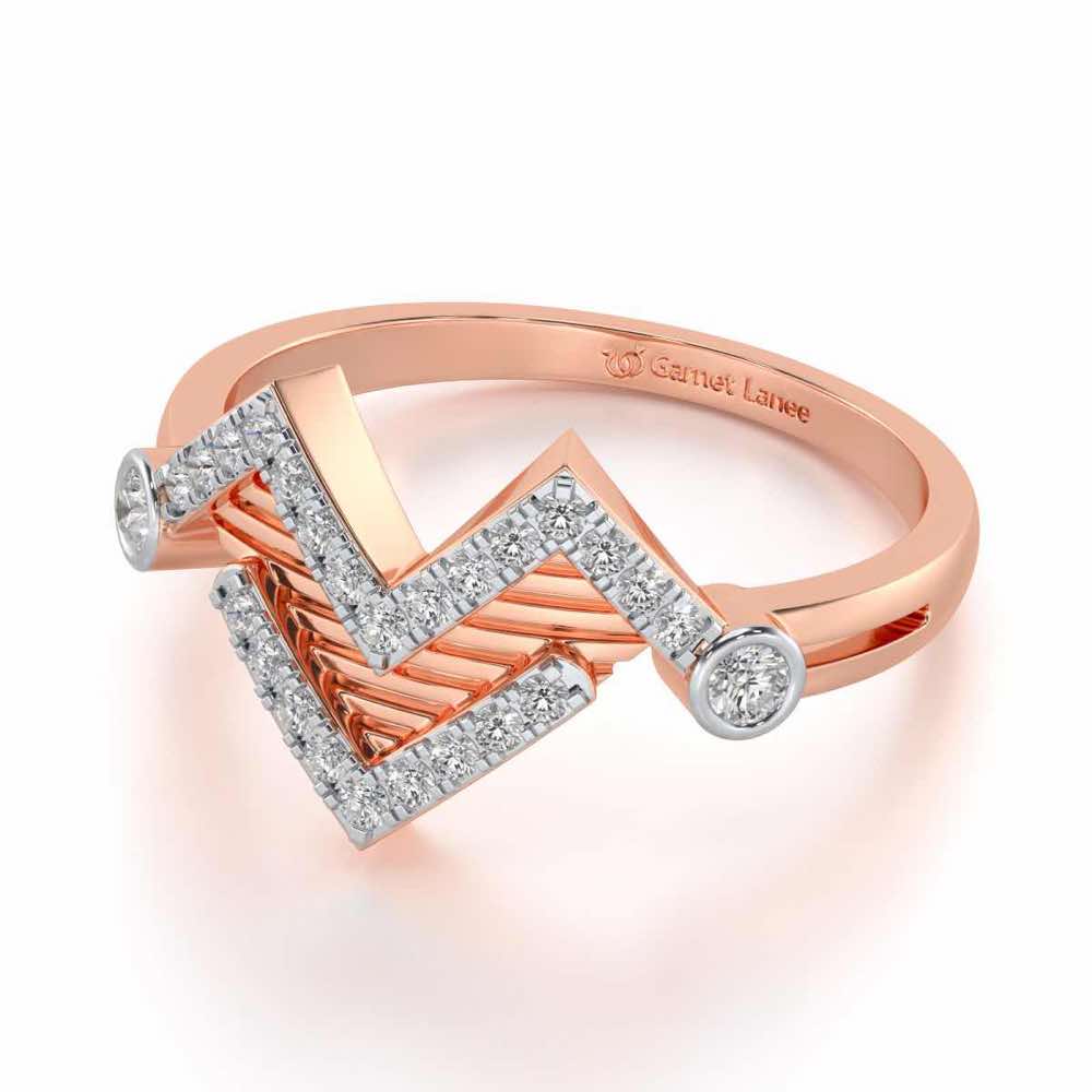 Metaverse Silver Ring - Rose Gold - Image 2