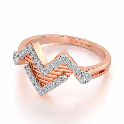Metaverse Silver Ring - Rose Gold - Image 2