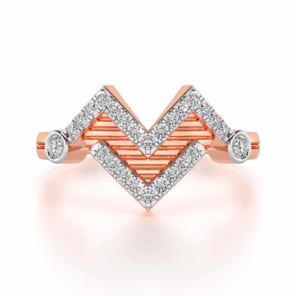 Metaverse Silver Ring - Rose Gold - Image 4