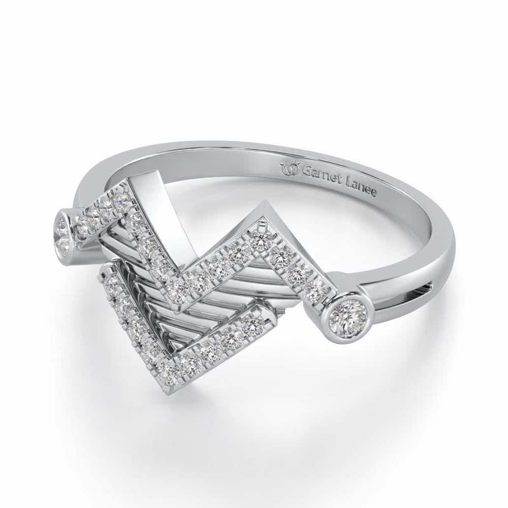 Metaverse Silver Ring - White Gold - Image 2