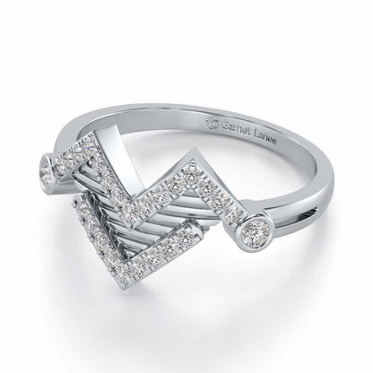 Metaverse Silver Ring - White Gold - Image 2