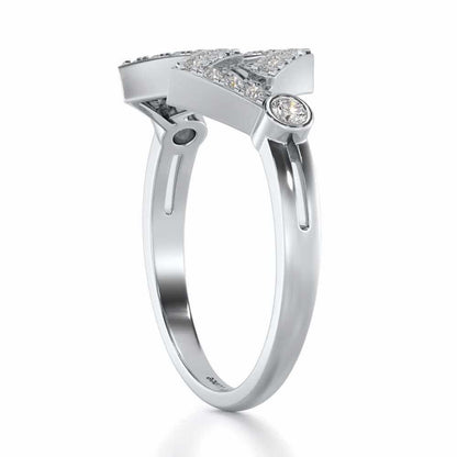 Metaverse Silver Ring - White Gold - Image 3
