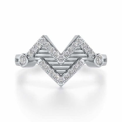Metaverse Silver Ring - White Gold - Image 4