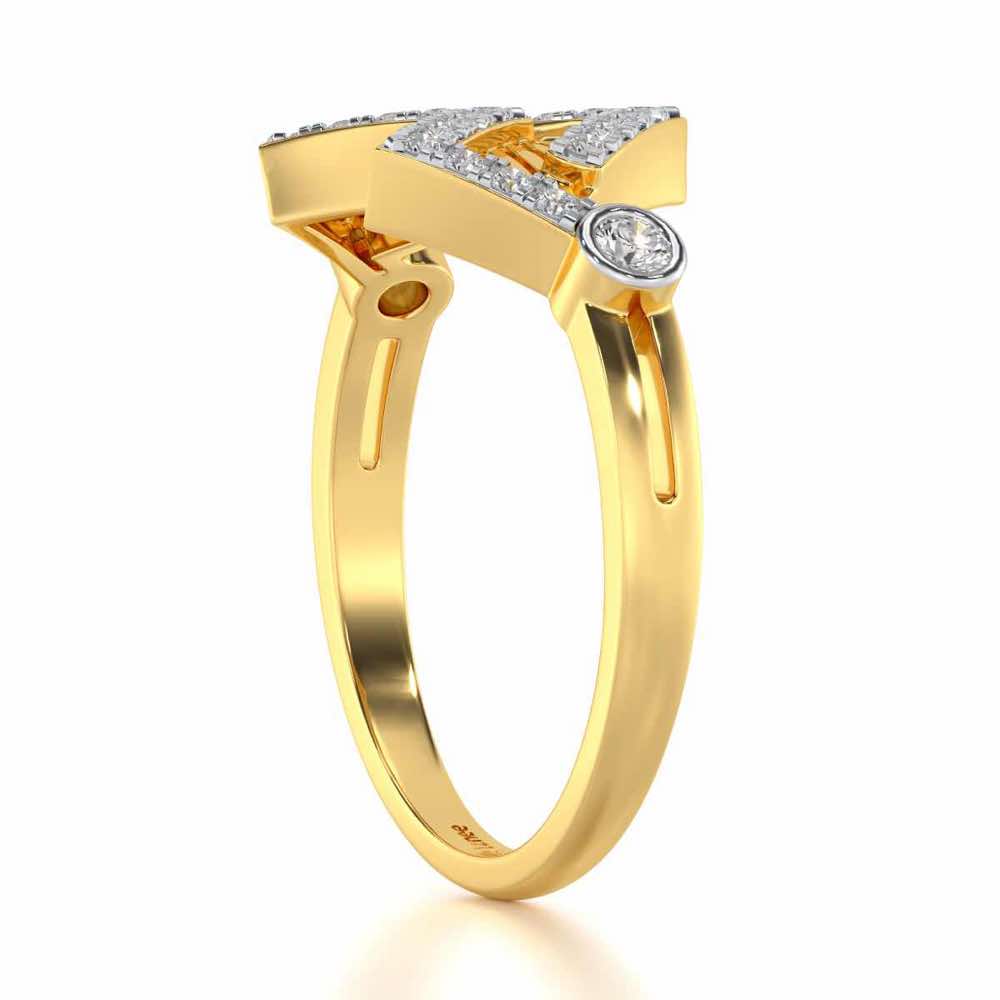 Metaverse Silver Ring - Yellow Gold - Image 3