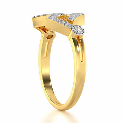 Metaverse Silver Ring - Yellow Gold - Image 3