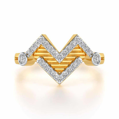 Metaverse Silver Ring - Yellow Gold - Image 4