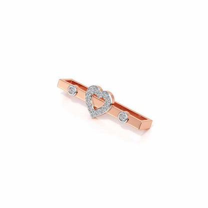 Mid Heart Silver Watch Band - Rose Gold - Image 3