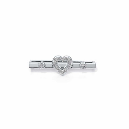 Mid Heart Silver Watch Band - White Gold - Image 2