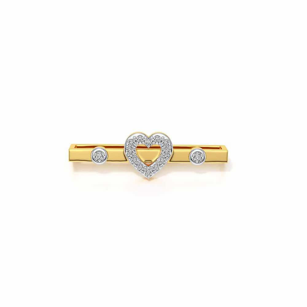 Mid Heart Silver Watch Band - Yellow Gold - Image 2