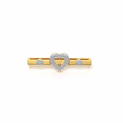 Mid Heart Silver Watch Band - Yellow Gold - Image 2