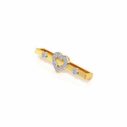 Mid Heart Silver Watch Band - Yellow Gold - Image 3