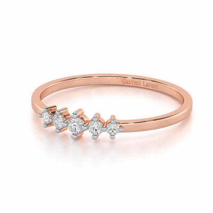 Midnight Mirage Silver Ring - Rose Gold - Image 2