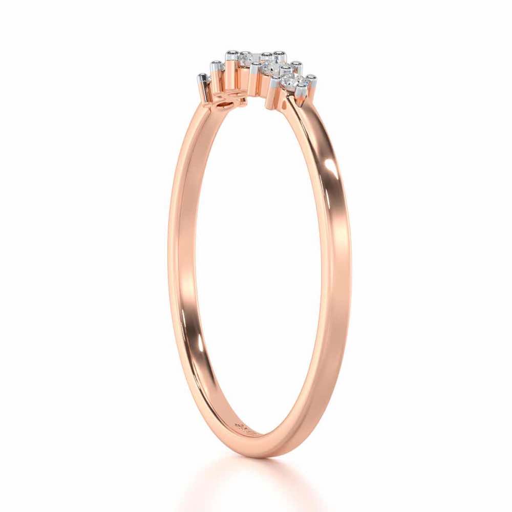 Midnight Mirage Silver Ring - Rose Gold - Image 3