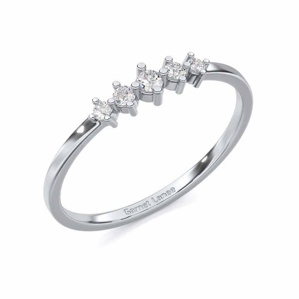 Midnight Mirage Silver Ring - White Gold - Image 1
