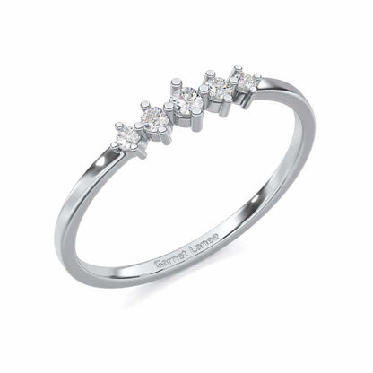 Midnight Mirage Silver Ring - White Gold - Image 1