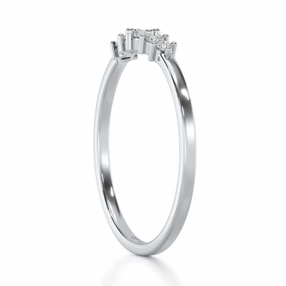 Midnight Mirage Silver Ring - White Gold - Image 3