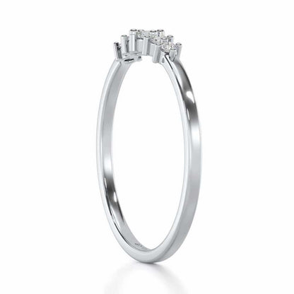 Midnight Mirage Silver Ring - White Gold - Image 3