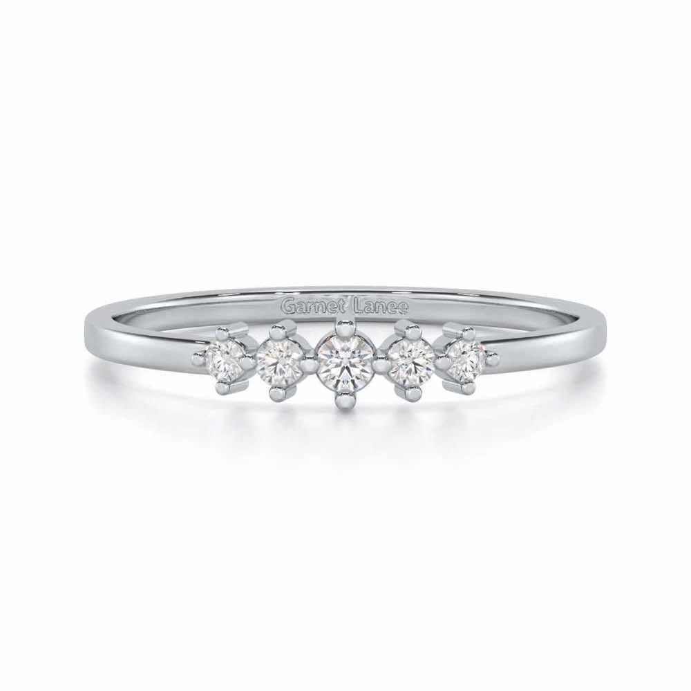 Midnight Mirage Silver Ring - White Gold - Image 4