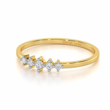 Midnight Mirage Silver Ring - Yellow Gold - Image 2