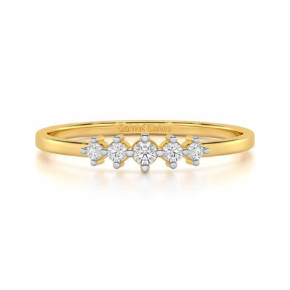 Midnight Mirage Silver Ring - Yellow Gold - Image 4