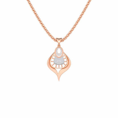 Milan Leela Silver Pendant - Rose Gold - Image 1