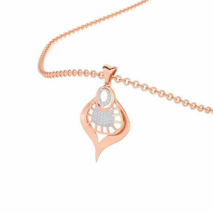 Milan Leela Silver Pendant - Rose Gold - Image 2