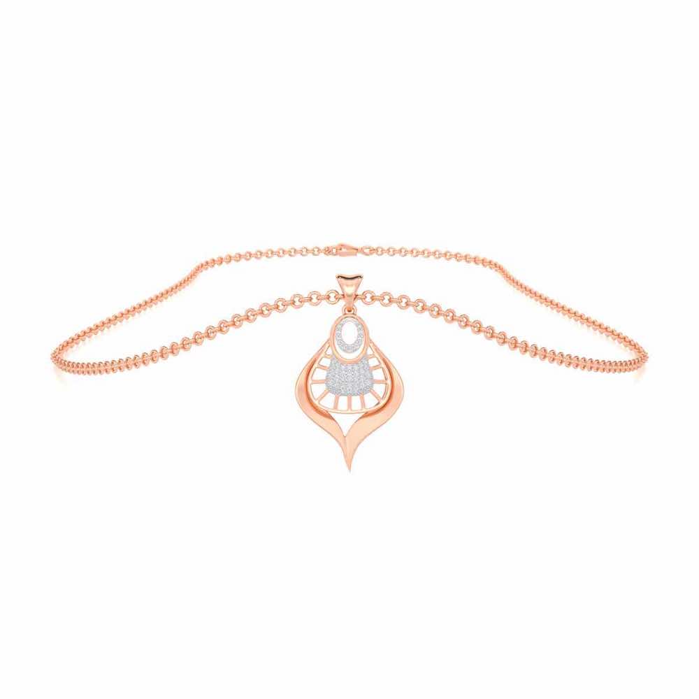 Milan Leela Silver Pendant - Rose Gold - Image 3