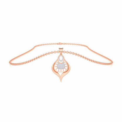 Milan Leela Silver Pendant - Rose Gold - Image 3