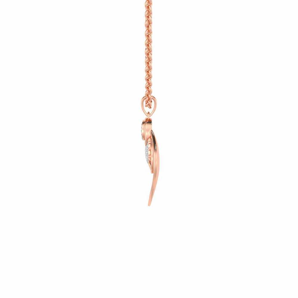 Milan Leela Silver Pendant - Rose Gold - Image 4