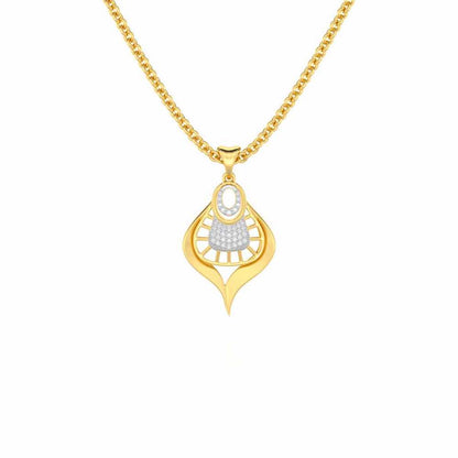 Milan Leela Silver Pendant - Yellow Gold - Image 1