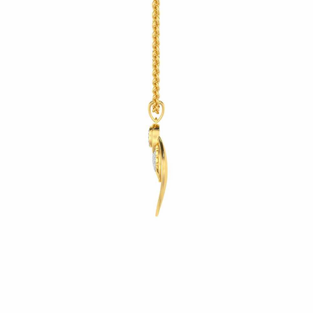 Milan Leela Silver Pendant - Yellow Gold - Image 4