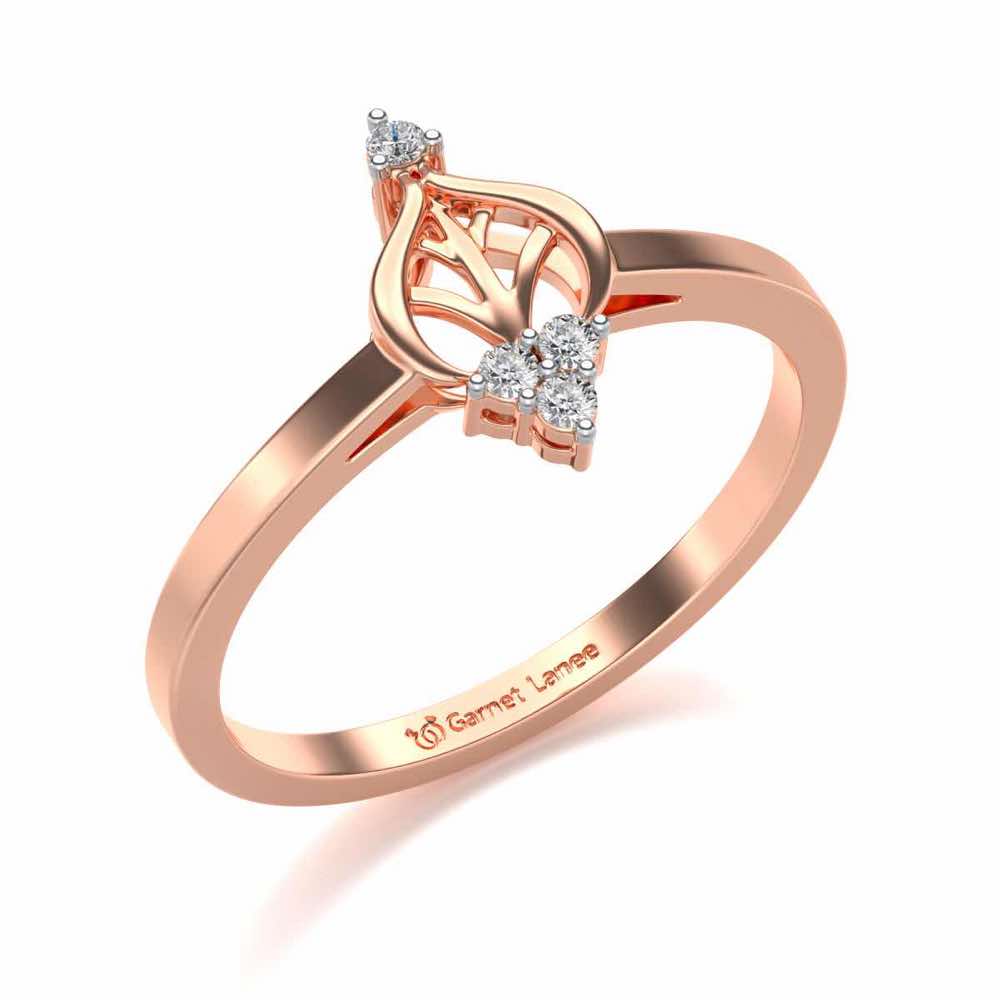 Mini Crown Silver Ring - Rose Gold - Image 1