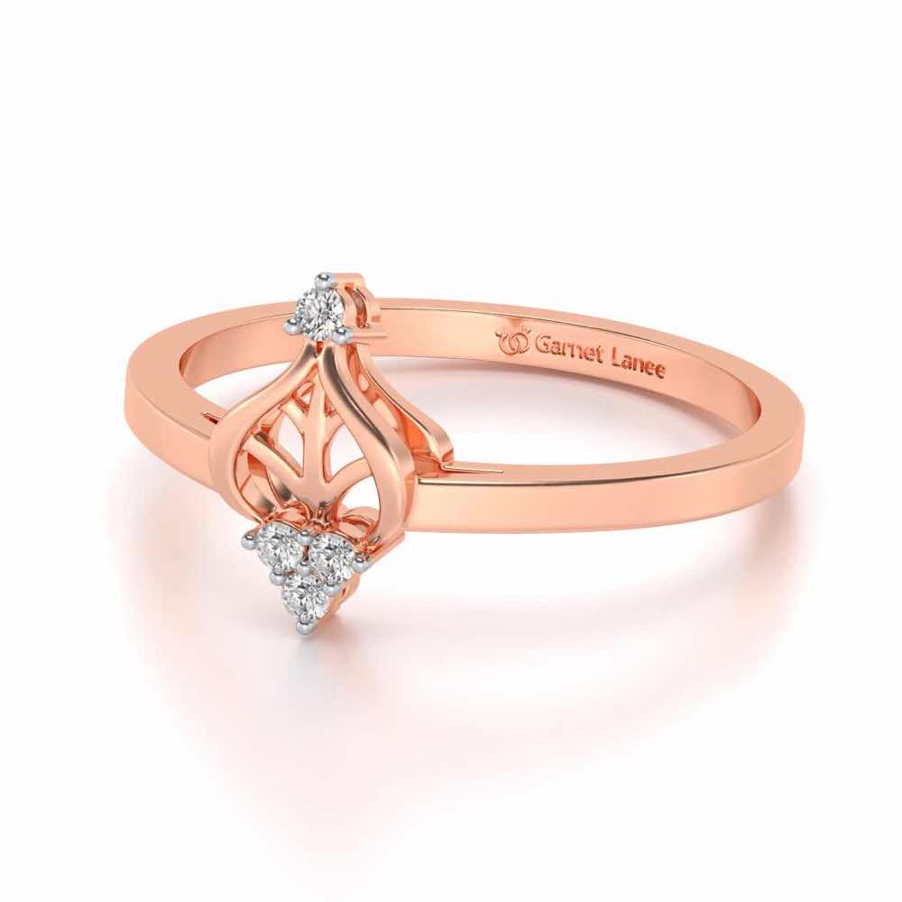 Mini Crown Silver Ring - Rose Gold - Image 2