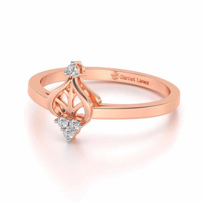 Mini Crown Silver Ring - Rose Gold - Image 2