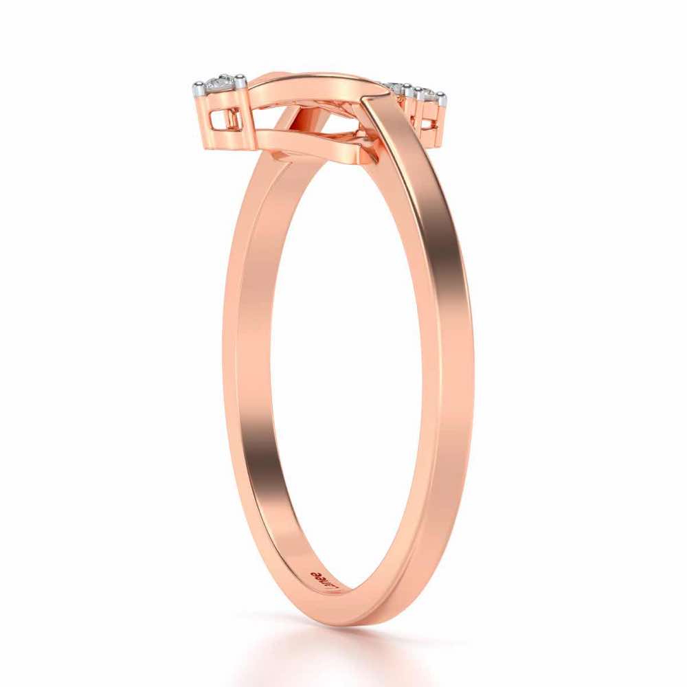Mini Crown Silver Ring - Rose Gold - Image 3