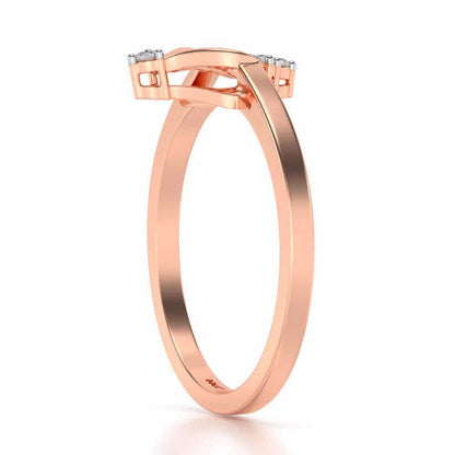 Mini Crown Silver Ring - Rose Gold - Image 3