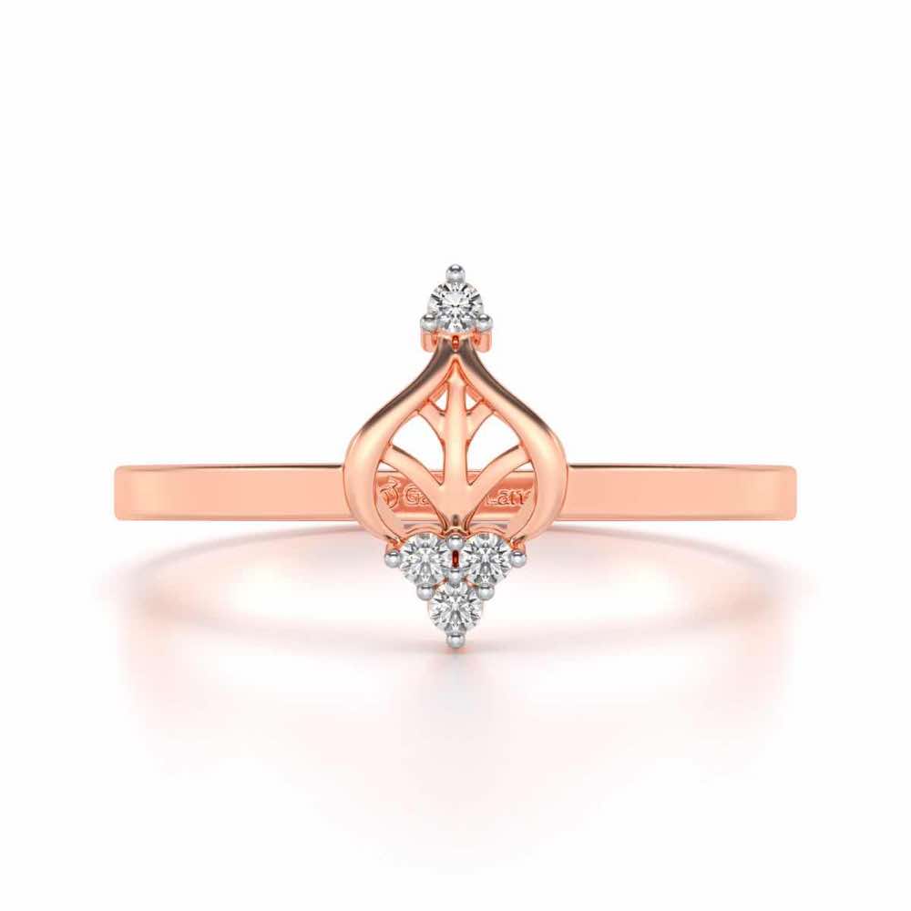 Mini Crown Silver Ring - Rose Gold - Image 4