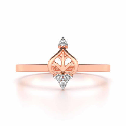 Mini Crown Silver Ring - Rose Gold - Image 4