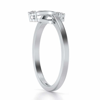 Mini Crown Silver Ring - White Gold - Image 3